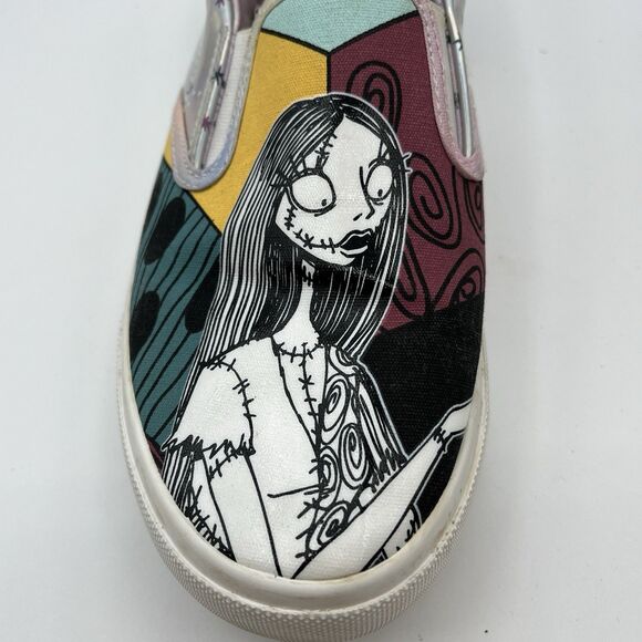 The Nightmare Before Christmas Slip-On Loafer Shoes Wms Sz 6.5 Hologram Holiday - Picture 3 of 10